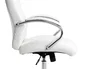 Q-connect Silla de Dirección Vero, Similpiel Blanco, Base Metálica Cromada, Ruedas Premium, Altura 116-124 cm, Profundidad 70 cm, Anchura 63 cm