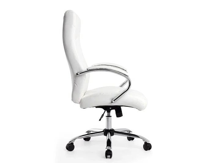 Q-connect Silla de Dirección Vero, Similpiel Blanco, Base Metálica Cromada, Ruedas Premium, Altura 116-124 cm, Profundidad 70 cm, Anchura 63 cm Q-connect Silla de Dirección Vero, Similpiel Blanco, Base Metálica Cromada, Ruedas Premium, Altura 116-124 cm, Profundidad 70 cm, Anchura 63 cm