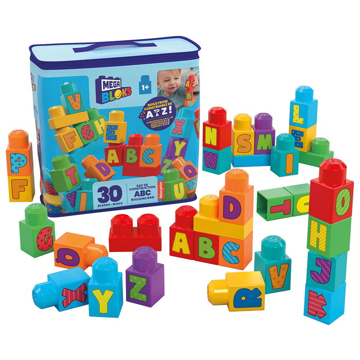 Mega Bloks HRR60 Bolsa 30 Bloques de Construcción con Alfabeto para Bebés y Niños Pequeños +12 Meses Mega Bloks HRR60 Bolsa 30 Bloques de Construcción con Alfabeto para Bebés y Niños Pequeños +12 Meses