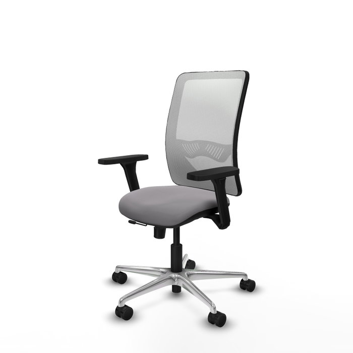PIQUERAS Y CRESPO Silla de oficina Zulema con mecanismo Sincro/Traslack, Gris y Blanco PIQUERAS Y CRESPO Silla de oficina Zulema con mecanismo Sincro/Traslack, Gris y Blanco