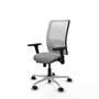 PIQUERAS Y CRESPO Silla de oficina Zulema con mecanismo Sincro/Traslack, Gris y Blanco