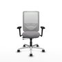 PIQUERAS Y CRESPO Silla de oficina Zulema con mecanismo Sincro/Traslack, Gris y Blanco