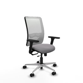 PIQUERAS Y CRESPO Silla de oficina Zulema con mecanismo Sincro/Traslack, Gris y Blanco