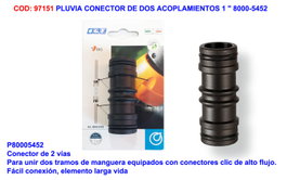 PLUVIA/GF Manguito de Unión 1 pulgada Conexión Rápida