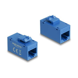 DeLOCK Módulo Keystone RJ45 hembra a RJ45 hembra Cat.6A UTP Azul 90642