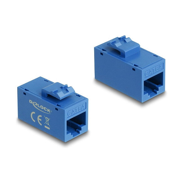 DeLOCK Módulo Keystone RJ45 hembra a RJ45 hembra Cat.6A UTP Azul 90642 DeLOCK Módulo Keystone RJ45 hembra a RJ45 hembra Cat.6A UTP Azul 90642