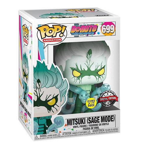 Funko Pop Animacion Boruto Mitsuki Sage Mode Figura Vinilo Brilla Oscuridad 9cm Caja Original