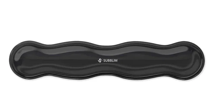 Subblim - Alfombrilla de gel para teclado ergonómica, reposamuñecas Crystal Flex, color negro