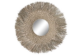 DKD Home Decor Espejo Seagrass 60x60x3 cm Natural
