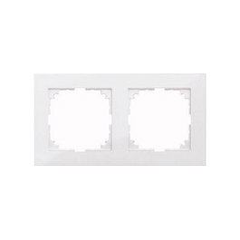 MERTEN MEG4020-3619 M-Pure Marco de 2 enchufes polarweiß