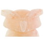 DKD Home Decor Lámpara de Sal del Himalaya Sobremesa Árabe con Forma de Búho, Rosa, Incluye Bombilla E14, 14 x 14 x 18 cm
