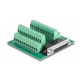 DeLOCK 66916 Adaptador D-Sub HD 44 pines hembra a bloque de terminales para carril DIN