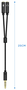 Aisens Cable Adaptador Audio Jack 3.5mm 4 Pines Macho a 2x Jack 3.5mm 3 Pines Hembra, Negro, 25 cm
