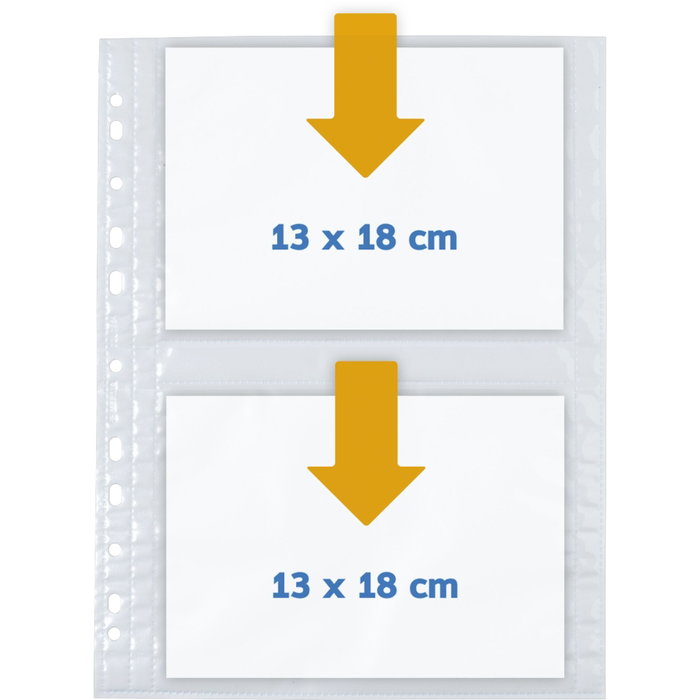 HERMA Fotophan 13x18, 10 hojas, Blanco