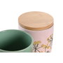 DKD Home Decor Bote de Gres y Bambú Floral Perfume Loving (Surtido de 2)