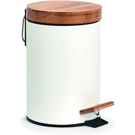 Zeller Present Cubo de basura 3l Blanco