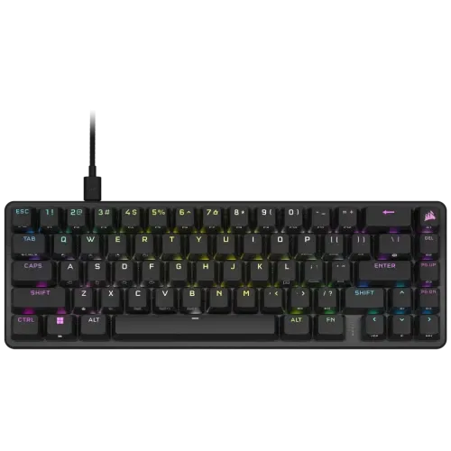 Corsair CH-91A401A-ES Teclado K65 PRO MINI Mecánico Óptico QWERTZ Español Negro USB RGB Gaming Corsair CH-91A401A-ES Teclado K65 PRO MINI Mecánico Óptico QWERTZ Español Negro USB RGB Gaming