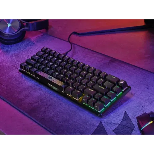 Corsair CH-91A401A-ES Teclado K65 PRO MINI Mecánico Óptico QWERTZ Español Negro USB RGB Gaming Corsair CH-91A401A-ES Teclado K65 PRO MINI Mecánico Óptico QWERTZ Español Negro USB RGB Gaming