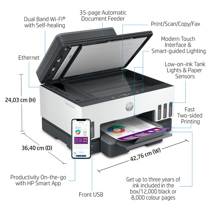 HP Smart Tank 7605 Multifunción Color WiFi Dúplex HP Smart Tank 7605 Multifunción Color WiFi Dúplex