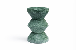 DKD Home Decor Mesita Auxiliar de Mármol Verde 28x28x45 cm