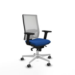 PIQUERAS Y CRESPO Silla de oficina Horna Azul y Blanco con Mecanismo Sincro
