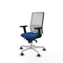 PIQUERAS Y CRESPO Silla de oficina Horna Azul y Blanco con Mecanismo Sincro