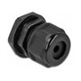 DeLOCK Prensaestopas PG13,5 para cable redondo, negro (2 piezas)