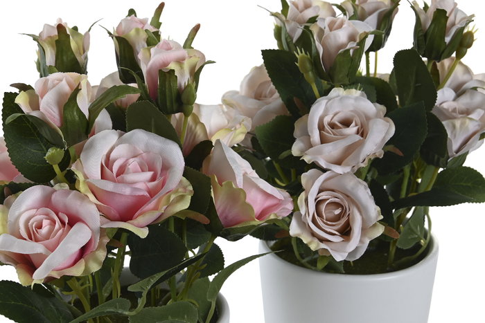 DKD Home Decor Planta Rosa Palo Blanco Poliester Pe 10.5 x 25 x 10.5 cm (12 Unidades) DKD Home Decor Planta Rosa Palo Blanco Poliester Pe 10.5 x 25 x 10.5 cm (12 Unidades)