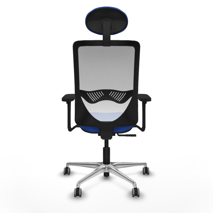 PIQUERAS Y CRESPO Silla de oficina Zulema con mecanismo Sincro, Azul y Blanco