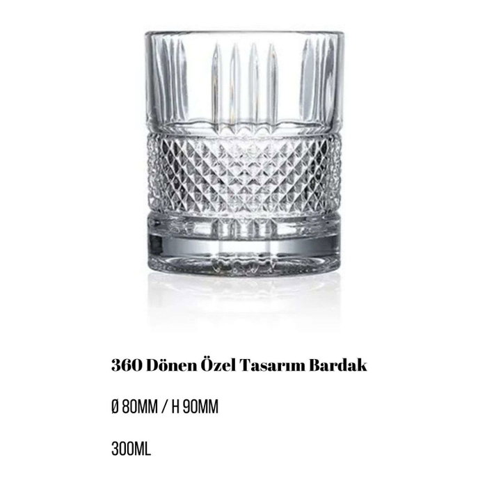 Hermia Set de Copas de Whisky de Vidrio Transparente - 2 Piezas - 300 ml