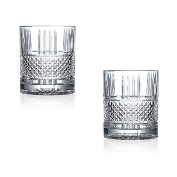 Hermia Set de Copas de Whisky de Vidrio Transparente - 2 Piezas - 300 ml