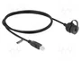 DeLOCK Cable USB 2.0 Tipo-B macho a USB 2.0 Tipo-B hembra con tapa de bayoneta IP68 1 m negro