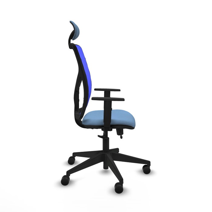 PIQUERAS Y CRESPO Silla de oficina Motilla Azul con mecanismo Sincro/Traslack