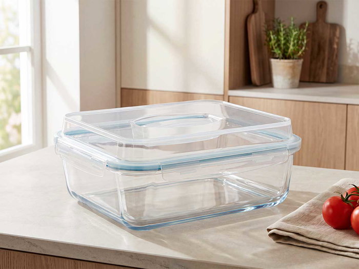 VIVALTO Fiambrera de Borosilicato Hermética 4800ml VIVALTO Fiambrera de Borosilicato Hermética 4800ml