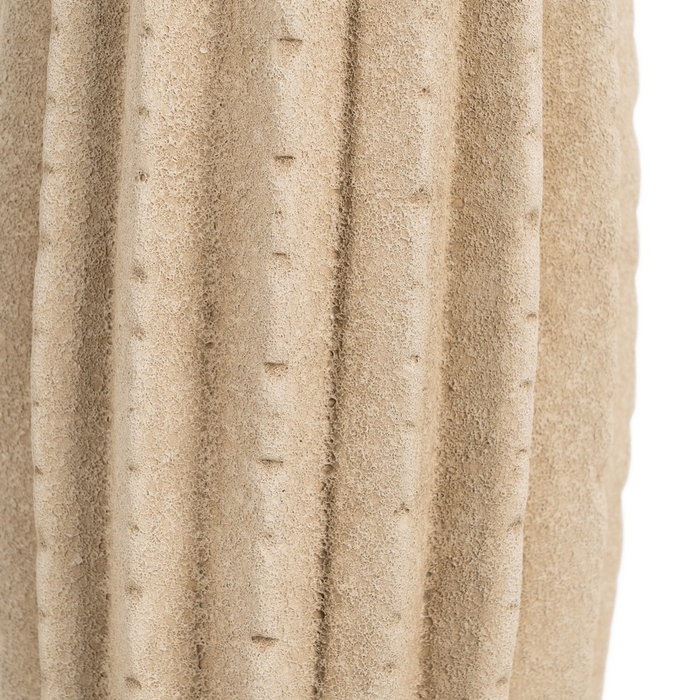 Jarrón Beige Cerámica Decoración 15 X 15 X 30 cm
