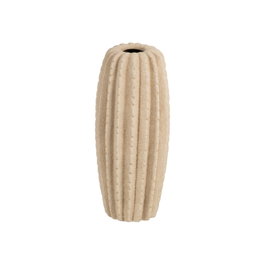 Jarrón Beige Cerámica Decoración 15 X 15 X 30 cm
