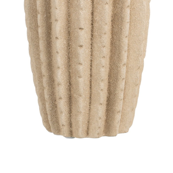 Jarrón Beige Cerámica Decoración 15 X 15 X 30 cm