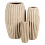 Jarrón Beige Cerámica Decoración 15 X 15 X 30 cm