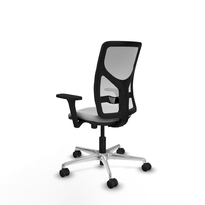 PIQUERAS Y CRESPO Silla de oficina Motilla con mecanismo Sincro, Gris claro y Blanco