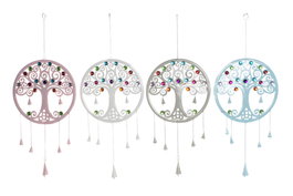 DKD Home Decor Decoración Colgante Metal Árbol de la Vida 33x3x81 cm