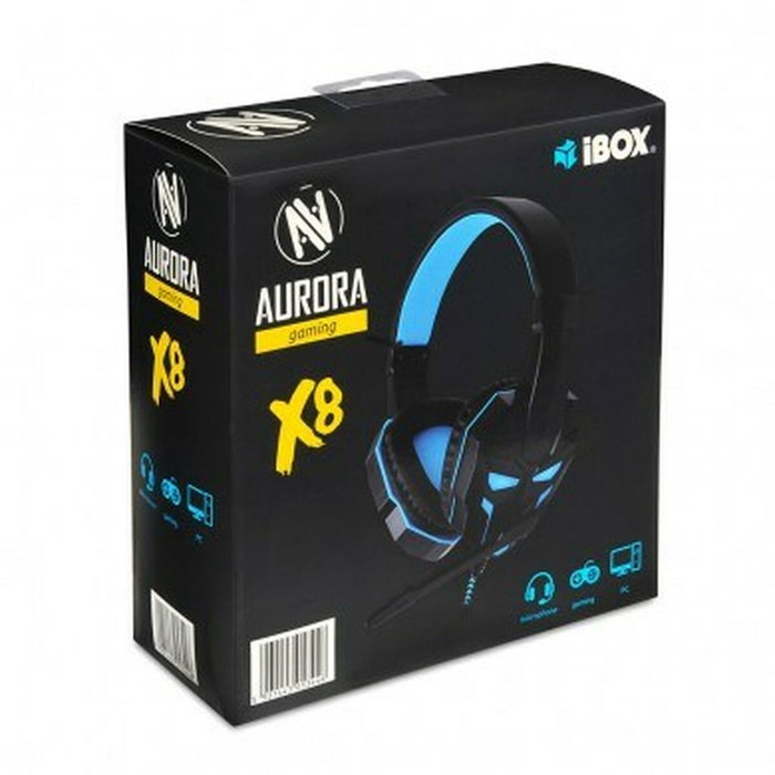 iBOX X8 Auriculares Gaming On-Ear USB + Jack Negro