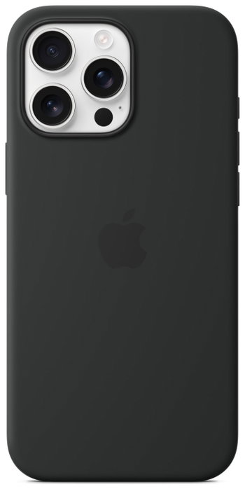 Apple Funda de silicona con MagSafe para iPhone 16 Pro Max - Negro Apple Funda de silicona con MagSafe para iPhone 16 Pro Max - Negro