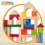 WOOMAX Bloques de construcción de madera de 50 piezas