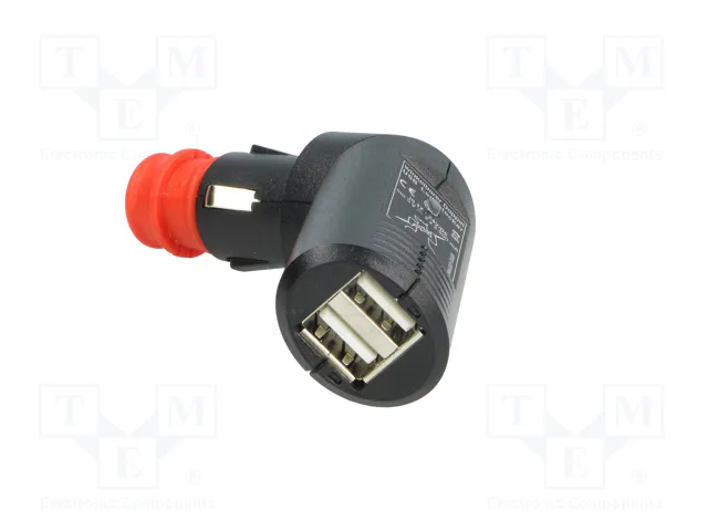 PRO CAR Alimentador USB con 2 puertos USB-A para coche