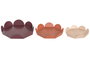 DKD Home Decor Set de 3 Centros de Mesa Arcos Metal Granate