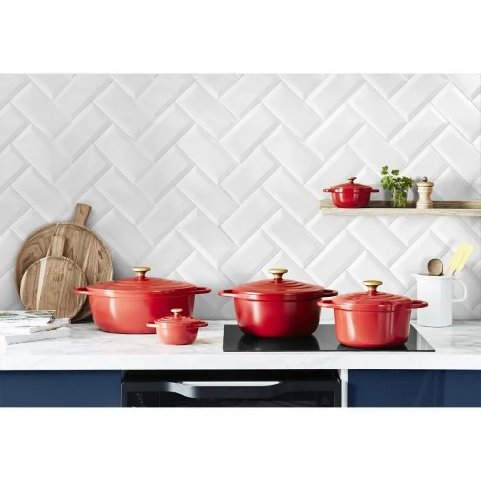 Tefal E2544604 Air Légere Cocotte 24 cm de hierro fundido de aluminio rojo, todas las luces que incluyen inducción Tefal E2544604 Air Légere Cocotte 24 cm de hierro fundido de aluminio rojo, todas las luces que incluyen inducción