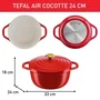 Tefal E2544604 Air Légere Cocotte 24 cm de hierro fundido de aluminio rojo, todas las luces que incluyen inducción
