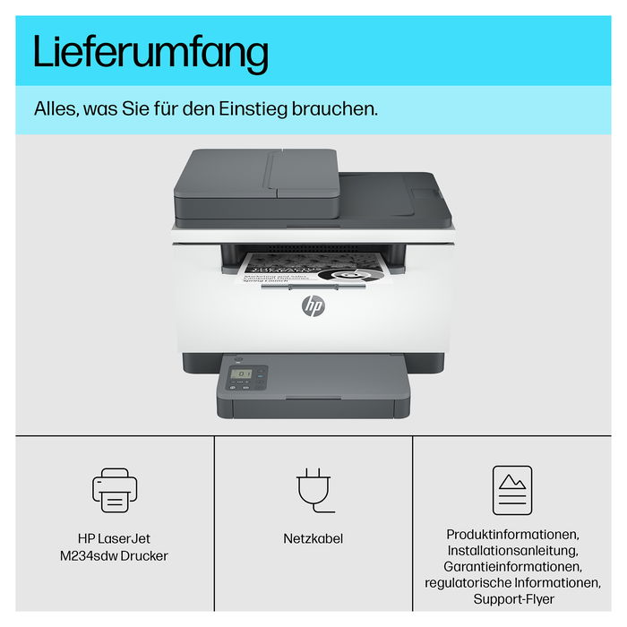 HP LaserJet MFP M234sdw Impresora Láser Multifuncional 3en1 A4 LAN WLAN ADF Dúplex