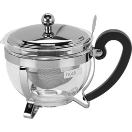 Bodum Chambord Tetera de Cristal de 0,5 L con Filtro de Acero Inoxidable