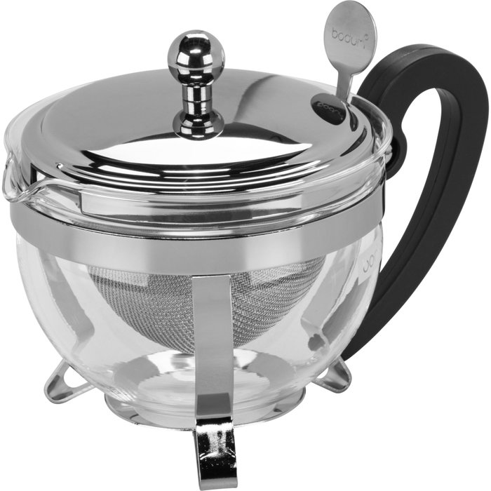 Bodum Chambord Tetera de Cristal de 0,5 L con Filtro de Acero Inoxidable